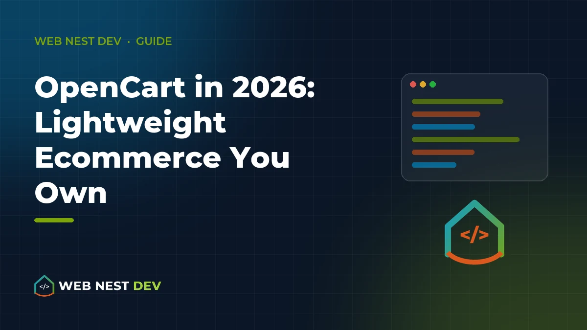 OpenCart in 2026: Lightweight Ecommerce You Own