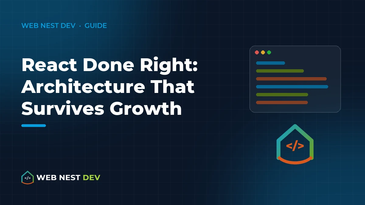 React Done Right: Architecture That Survives Growth