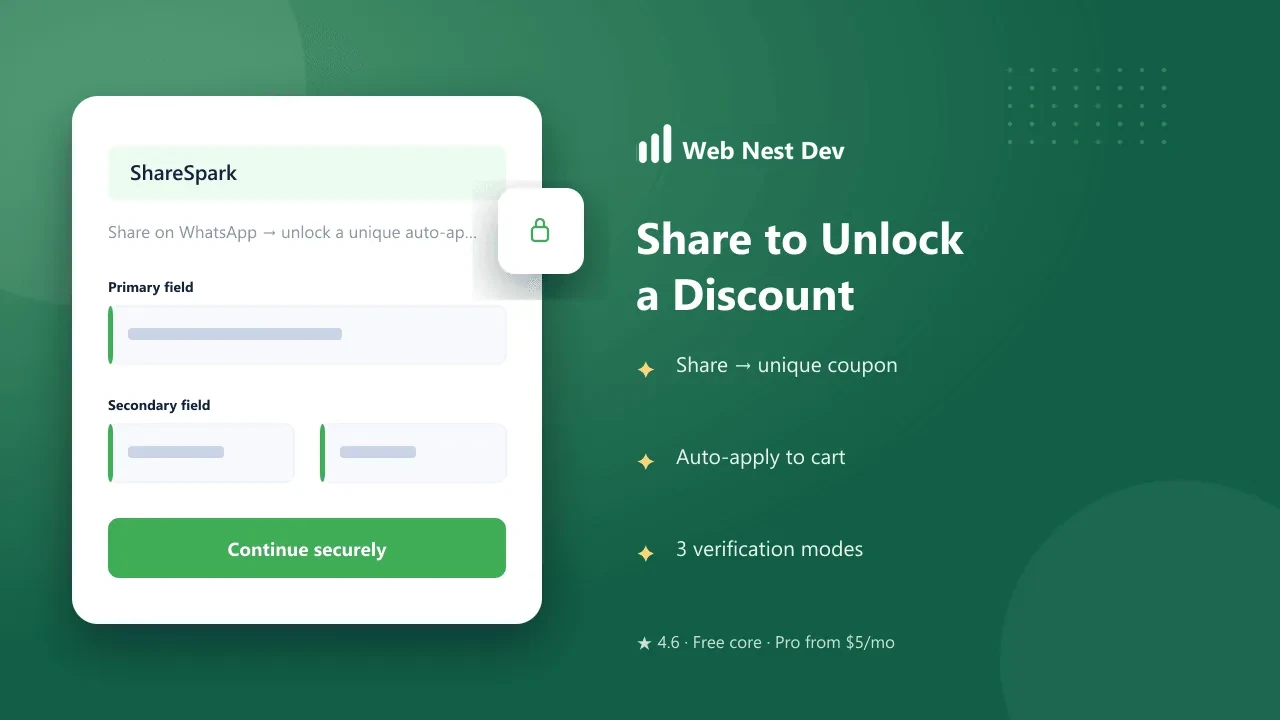 ShareSpark — WhatsApp Discounts