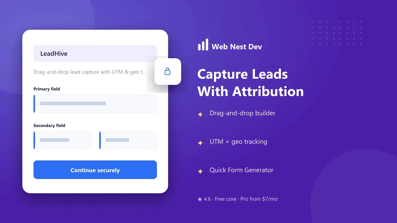 LeadHive — Lead Form Builder