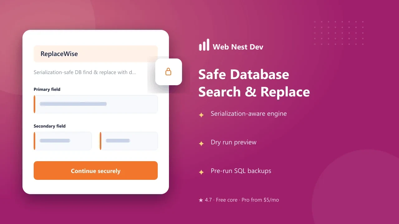 ReplaceWise — Search & Replace