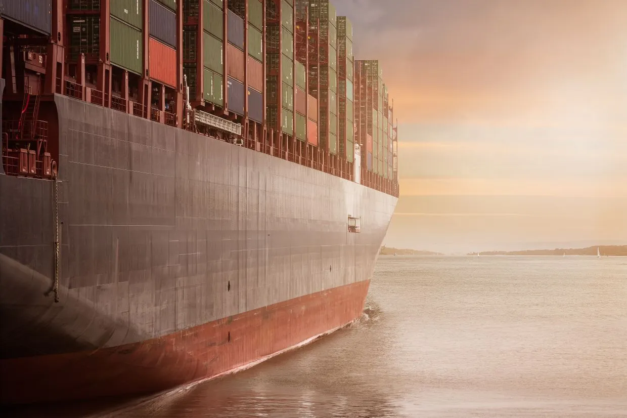 Import Export Code Registration — A container ship carrying cargo at sea
